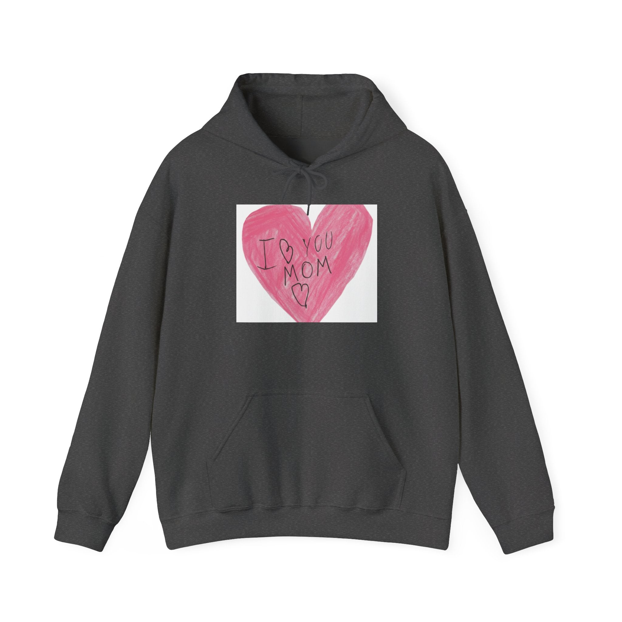 'I Love You Mom' Pink Heart Hoodie – Mother's Day Cozy Pullover