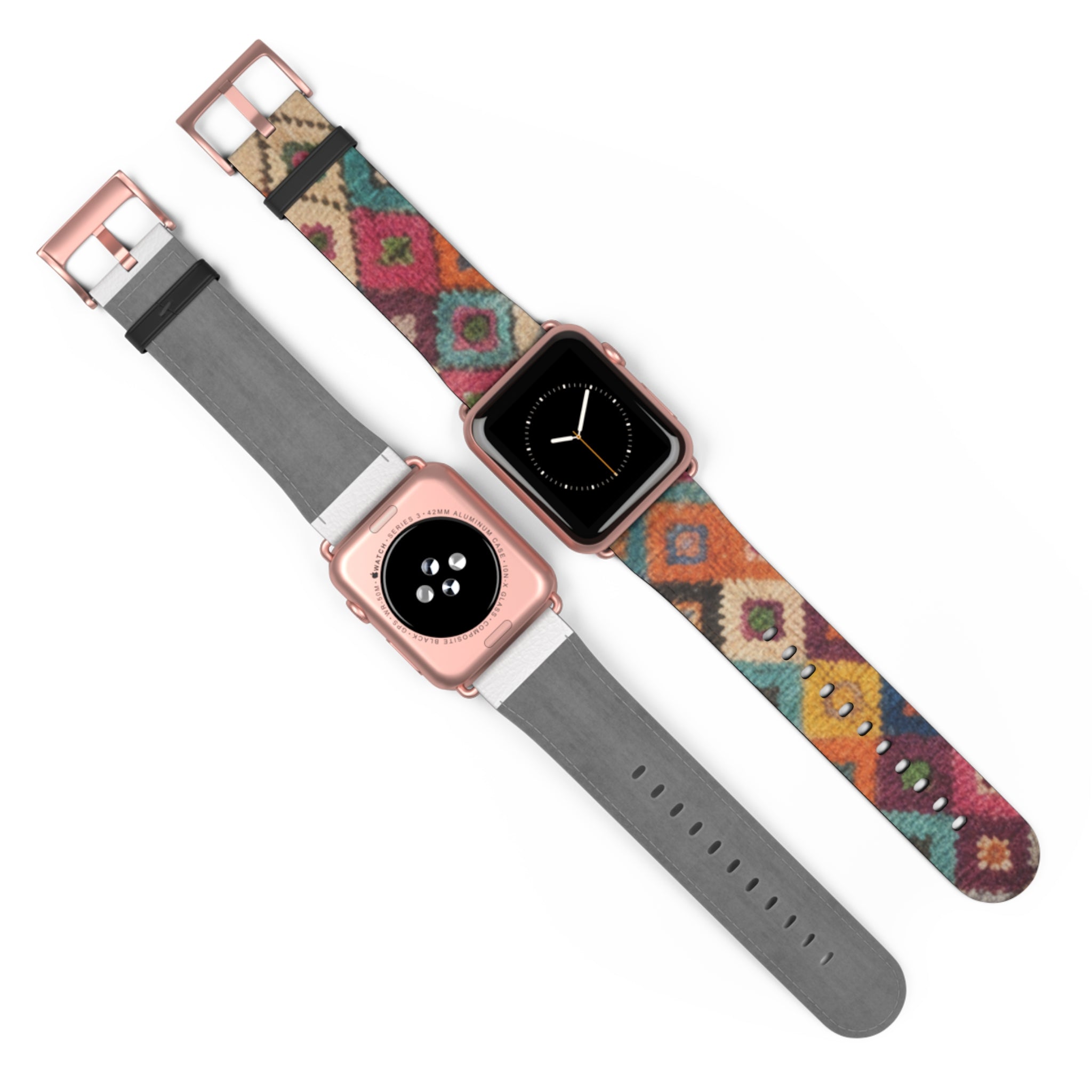 Bohemian Kilim Pattern Watch Band | Southwestern Geometric Apple Watch Strap