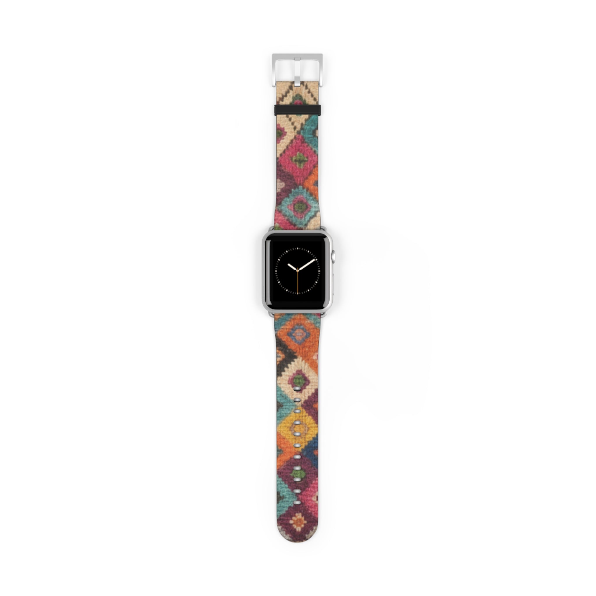 Bohemian Kilim Pattern Watch Band | Southwestern Geometric Apple Watch Strap