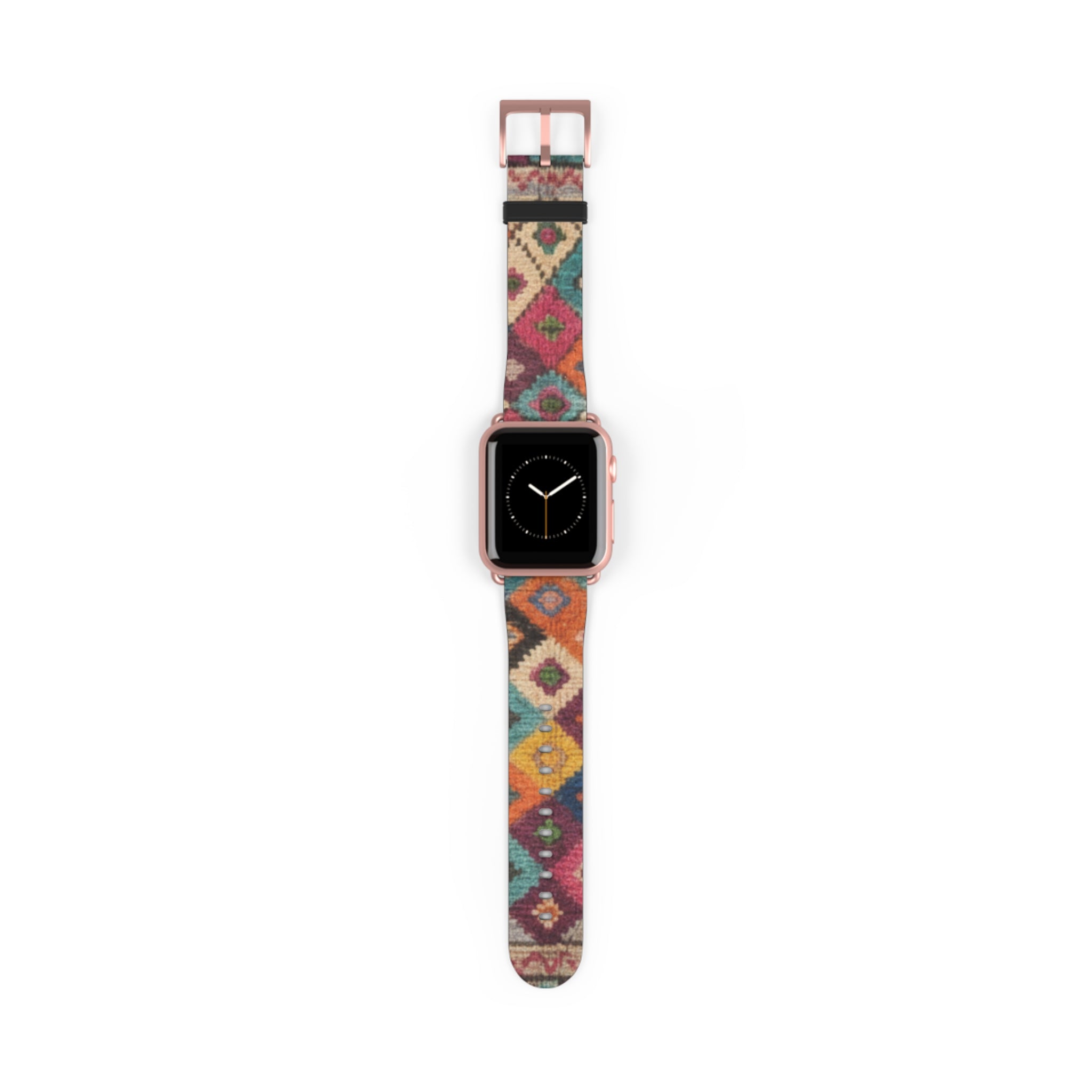 Bohemian Kilim Pattern Watch Band | Southwestern Geometric Apple Watch Strap