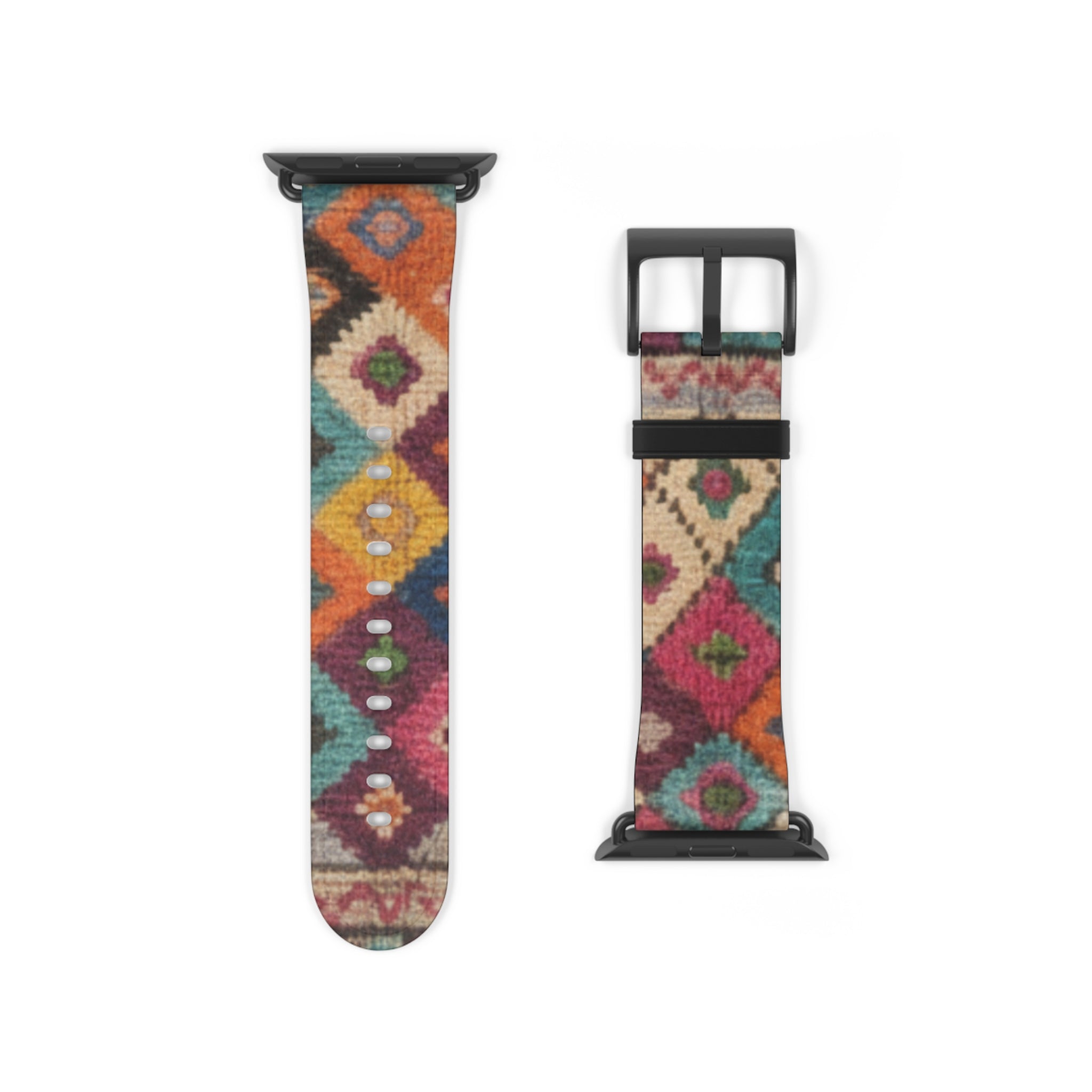 Bohemian Kilim Pattern Watch Band | Southwestern Geometric Apple Watch Strap