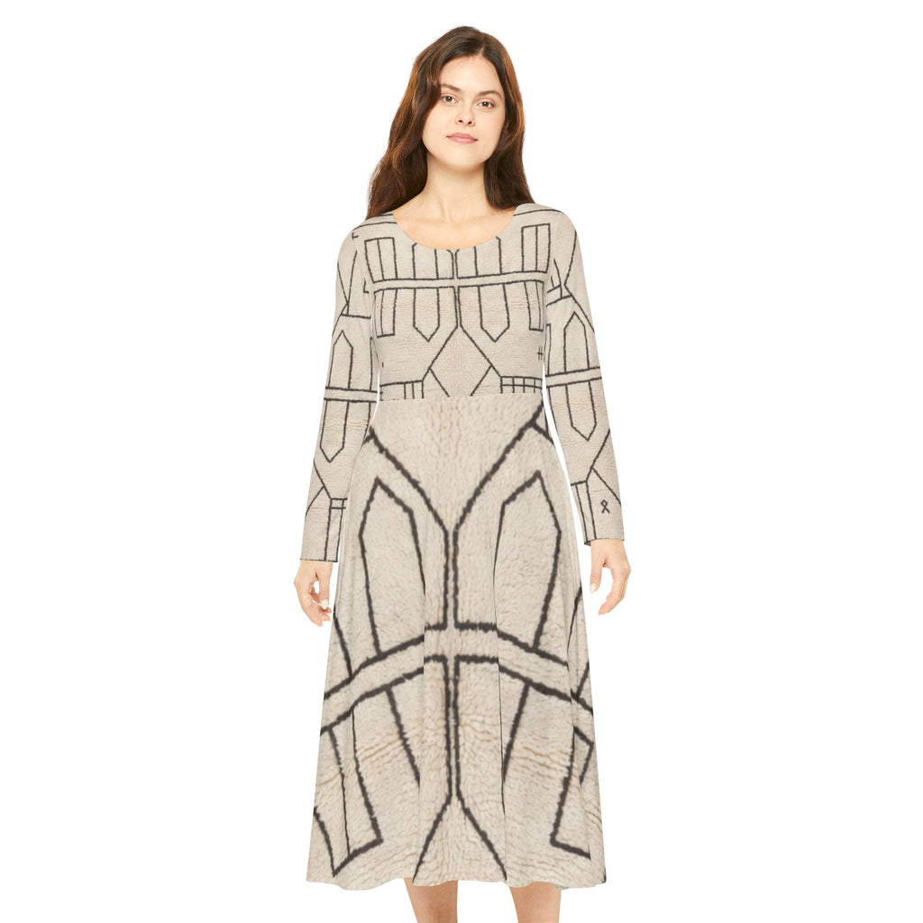 Berber Rug Pattern Dress | Long Sleeve Dress
