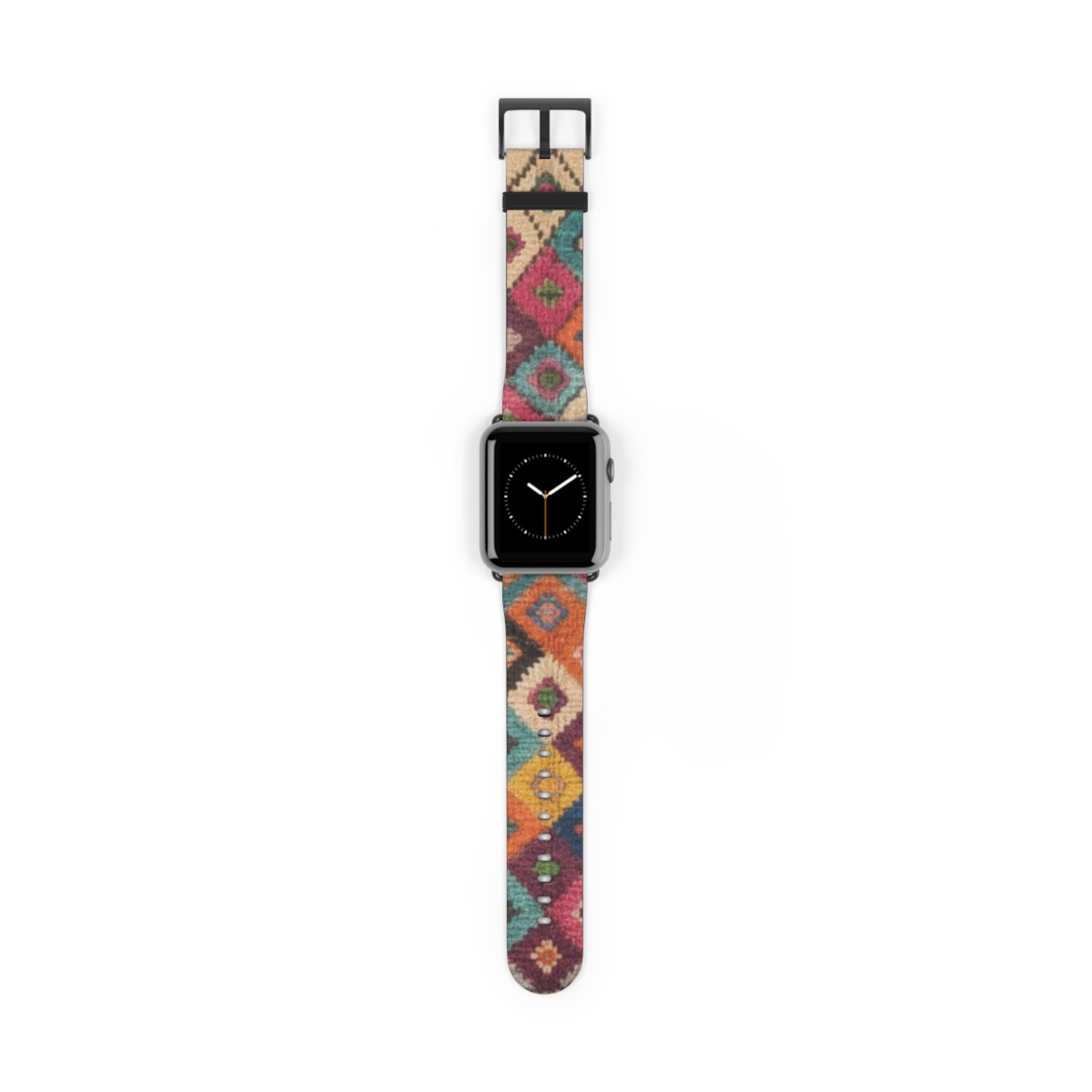 Bohemian Kilim Pattern Watch Band | Southwestern Geometric Apple Watch Strap