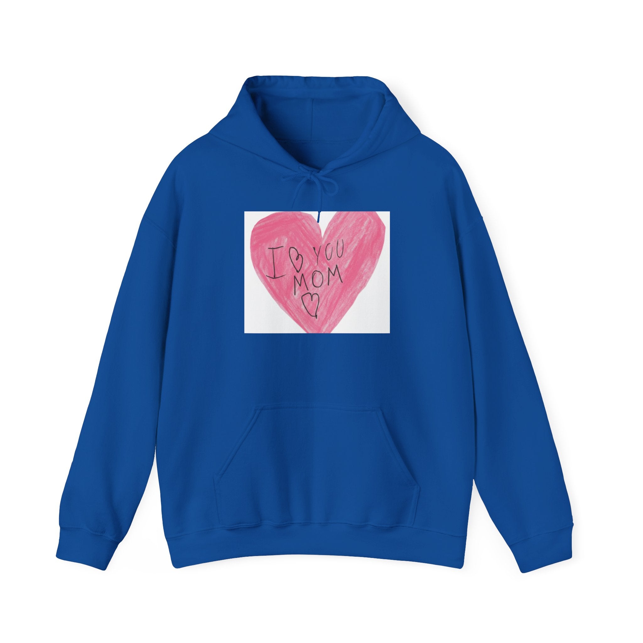 'I Love You Mom' Pink Heart Hoodie – Mother's Day Cozy Pullover
