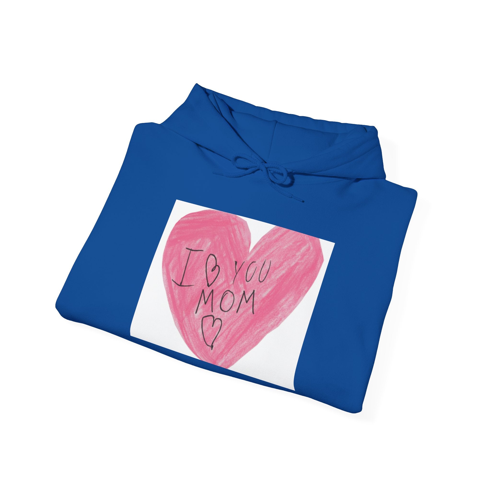 'I Love You Mom' Pink Heart Hoodie – Mother's Day Cozy Pullover