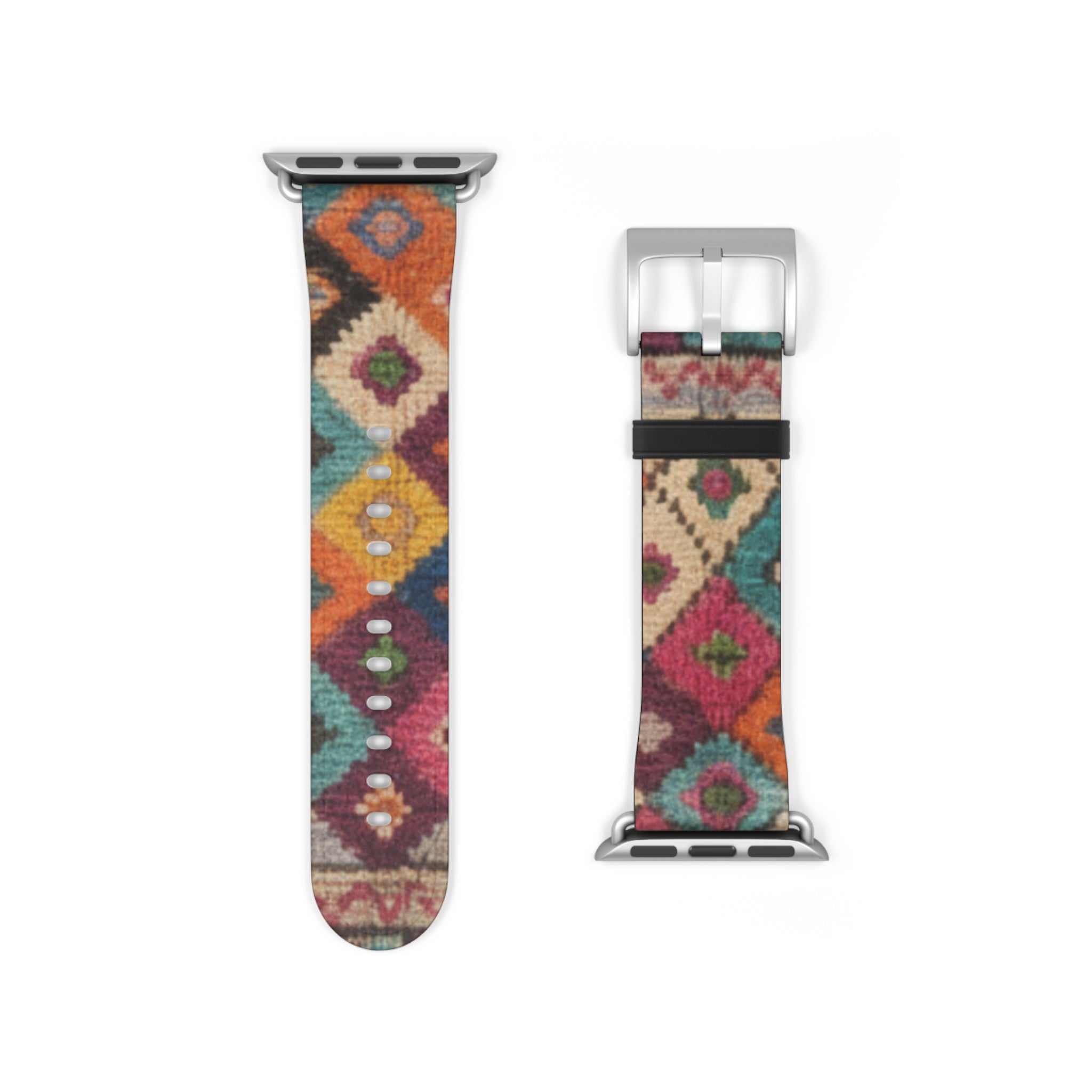 Bohemian Kilim Pattern Watch Band | Southwestern Geometric Apple Watch Strap