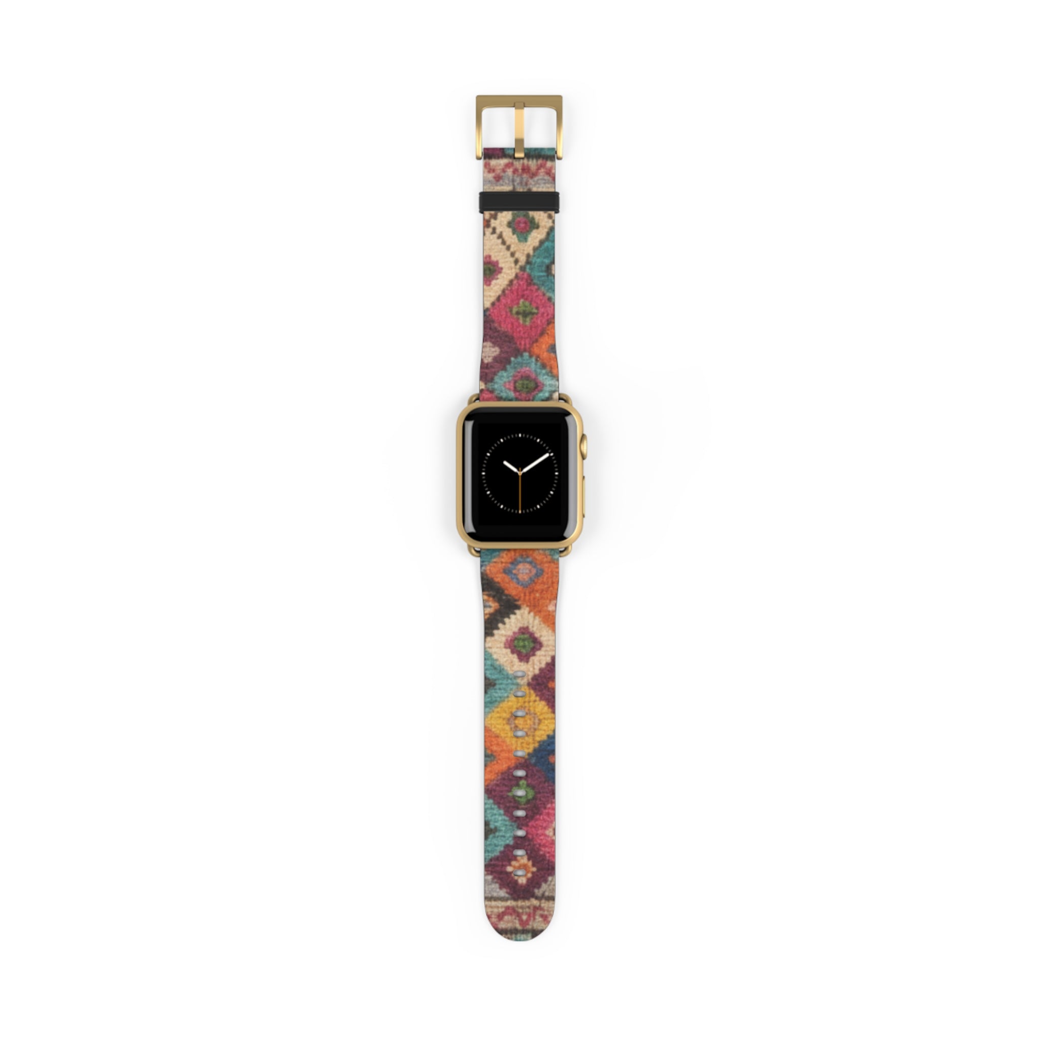 Bohemian Kilim Pattern Watch Band | Southwestern Geometric Apple Watch Strap