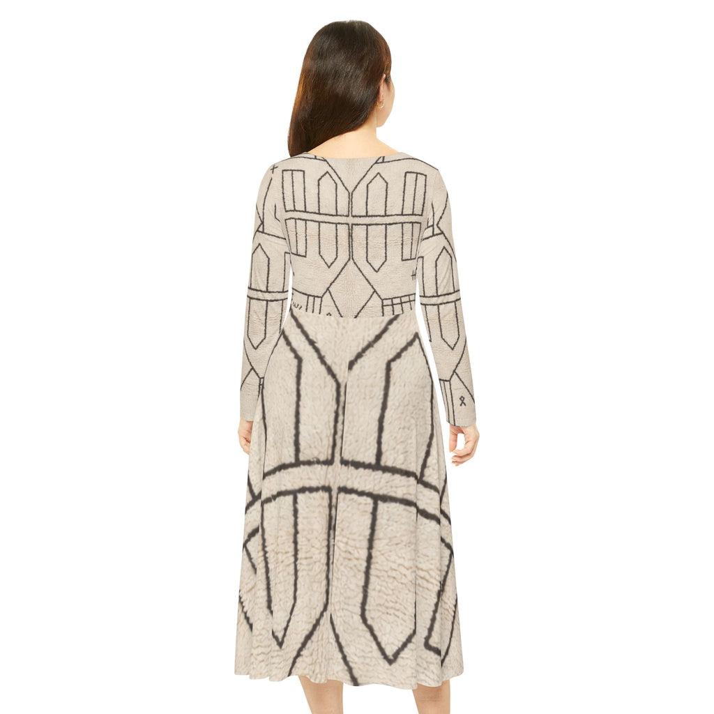 Berber Rug Pattern Dress | Long Sleeve Dress