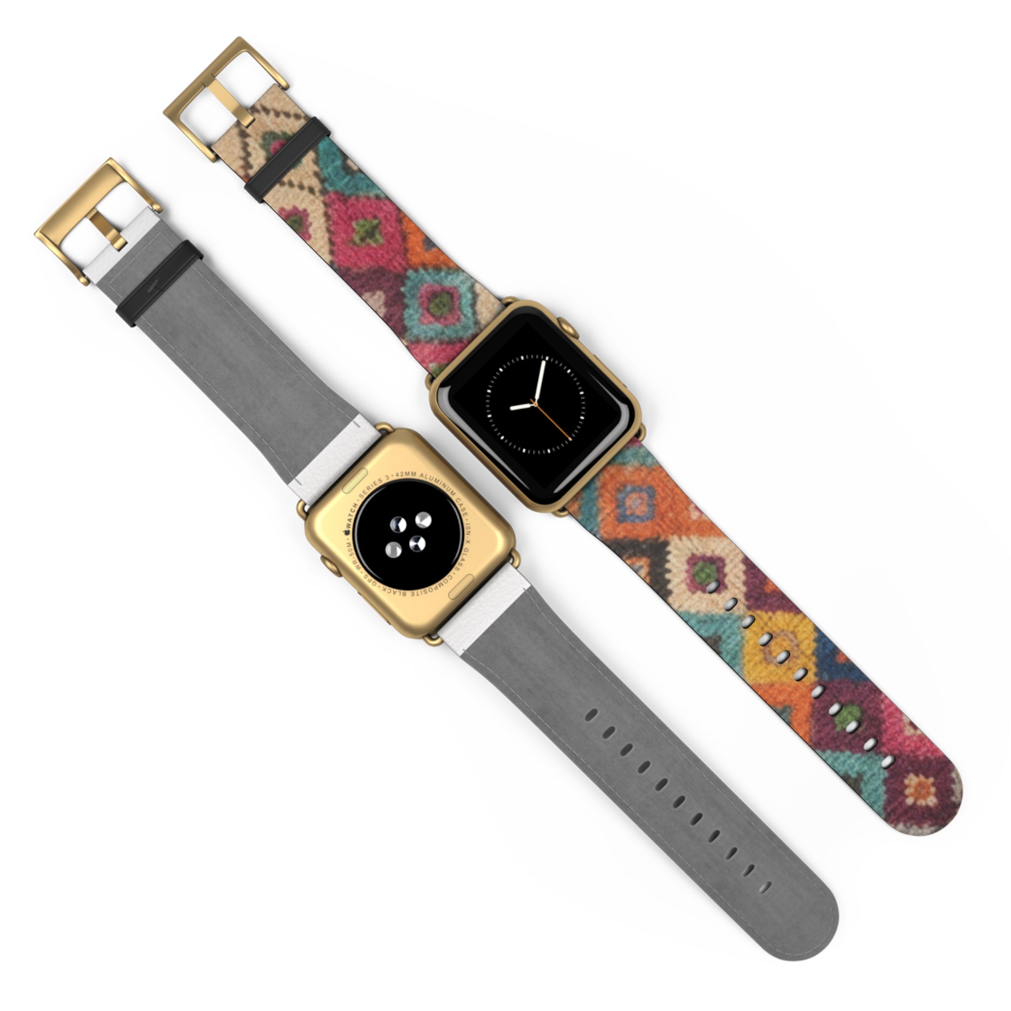 Bohemian Kilim Pattern Watch Band | Southwestern Geometric Apple Watch Strap