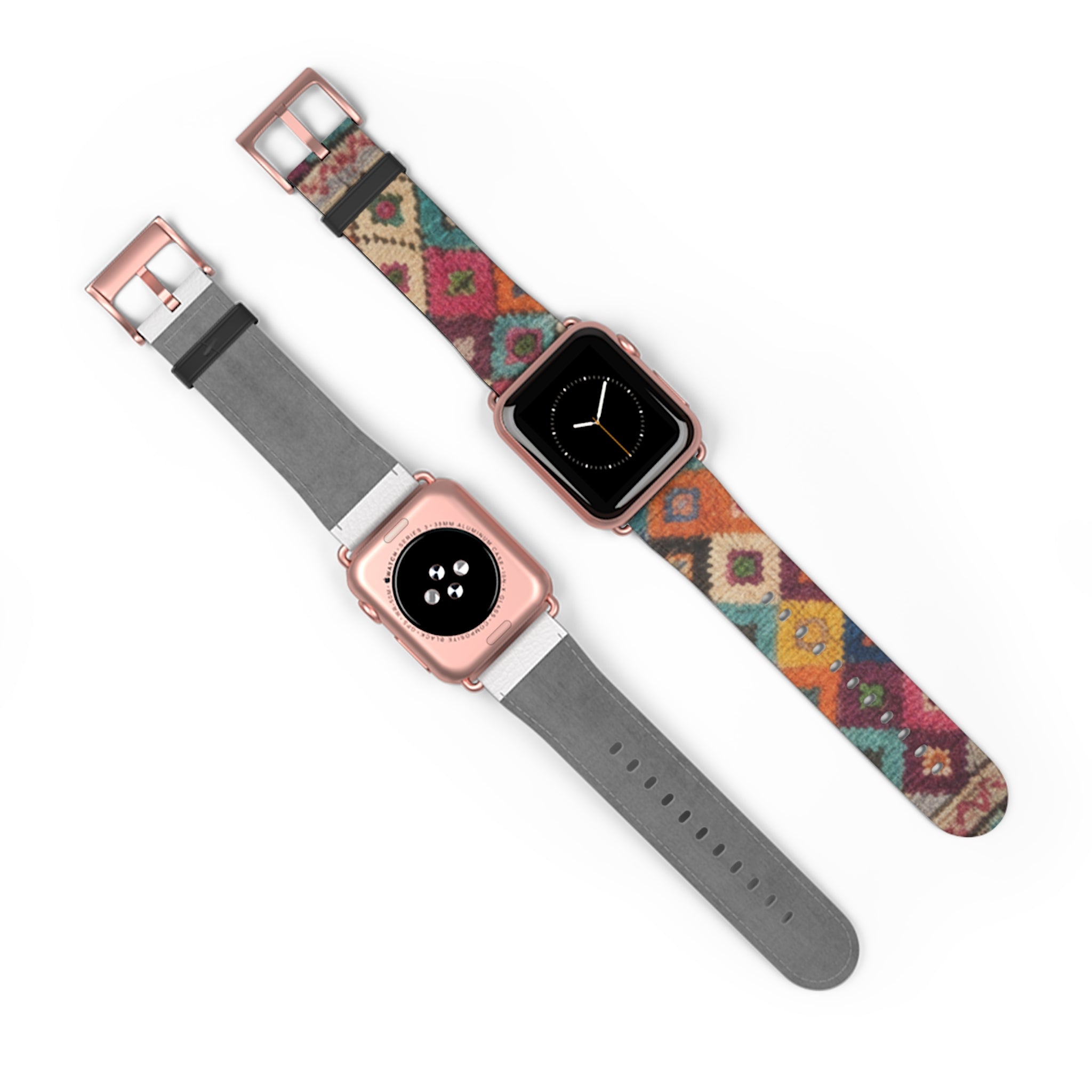 Bohemian Kilim Pattern Watch Band | Southwestern Geometric Apple Watch Strap