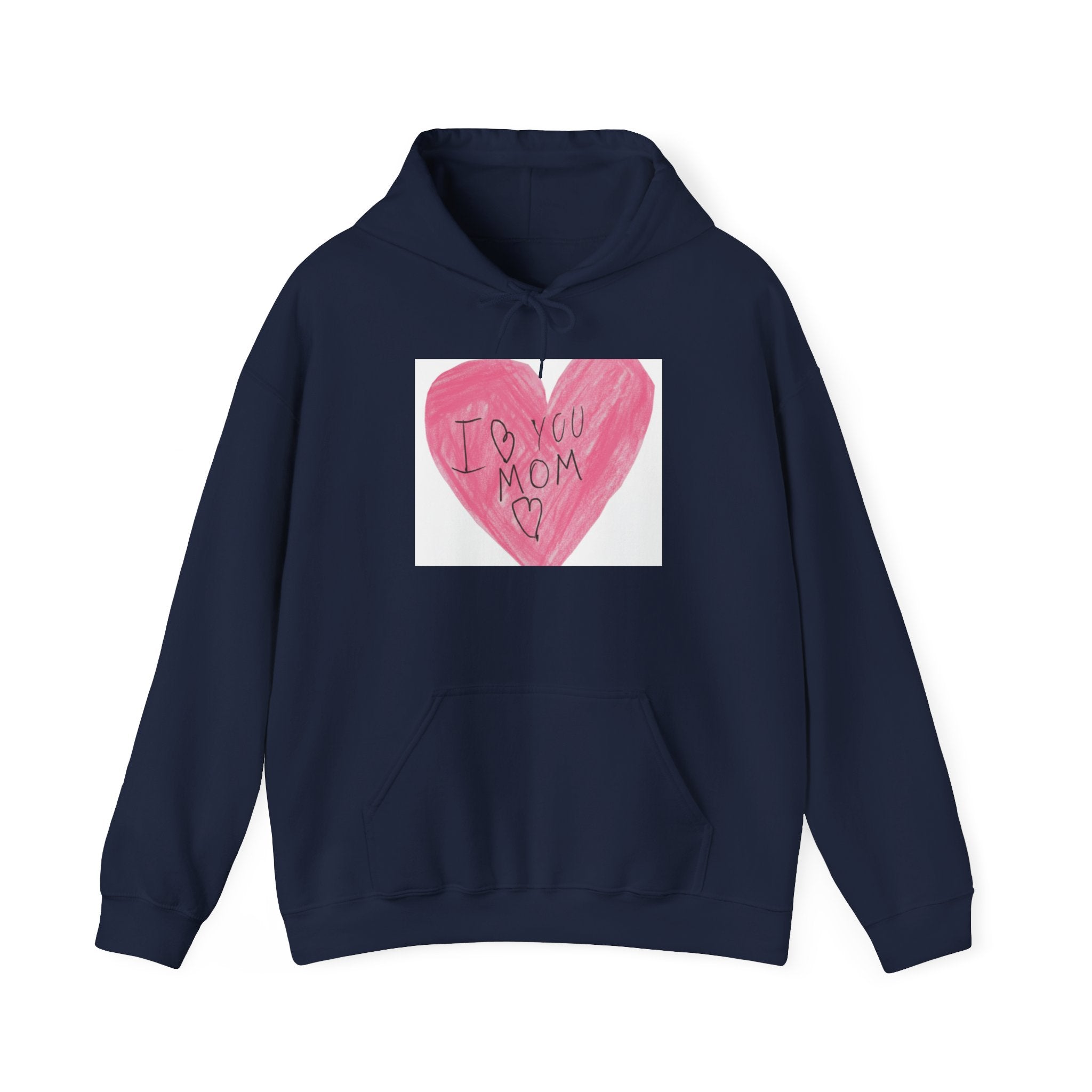 'I Love You Mom' Pink Heart Hoodie – Mother's Day Cozy Pullover