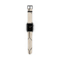 Beige Geometric Moroccan Pattern Watch Band | Neutral Minimalist Leather Look