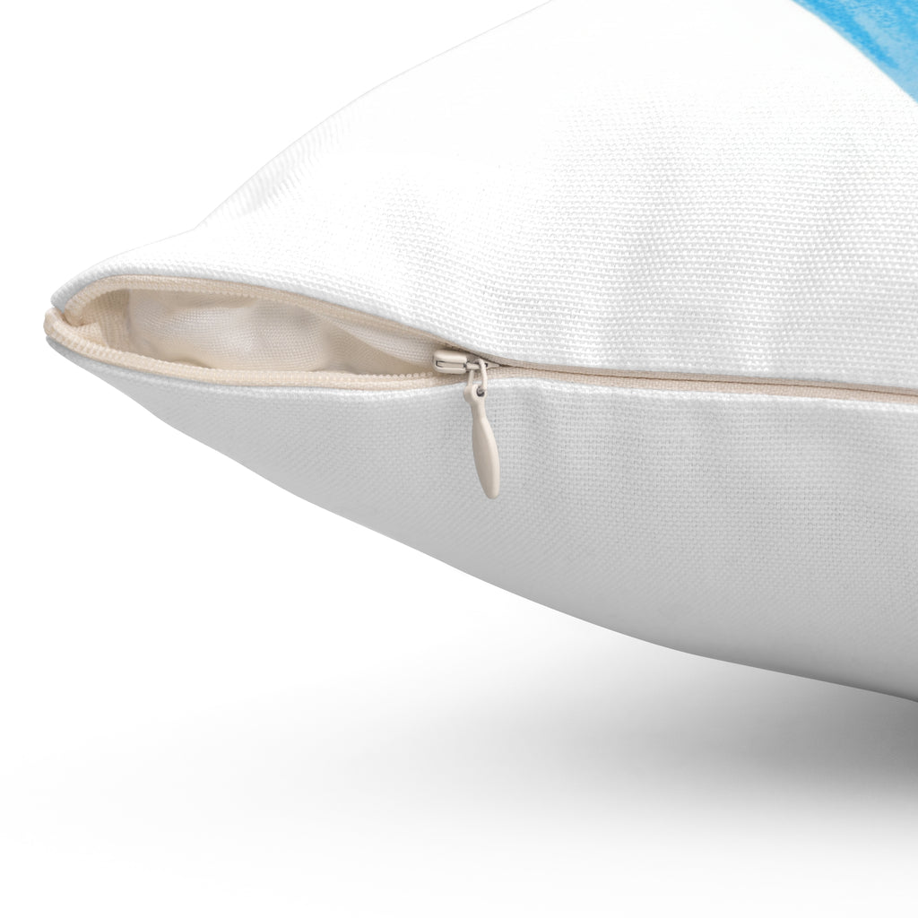 Blue Heart I Love You Dad Pillow | Square Throw Pillow, Kids Drawing Design