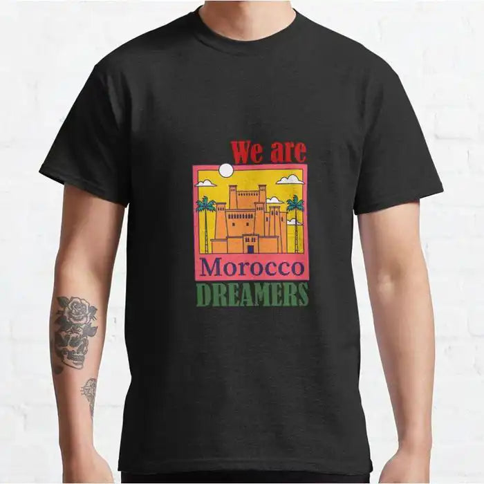 T-shirt We Are Dreamers - Morocco - Noir - Manches courtes - Col arrondi