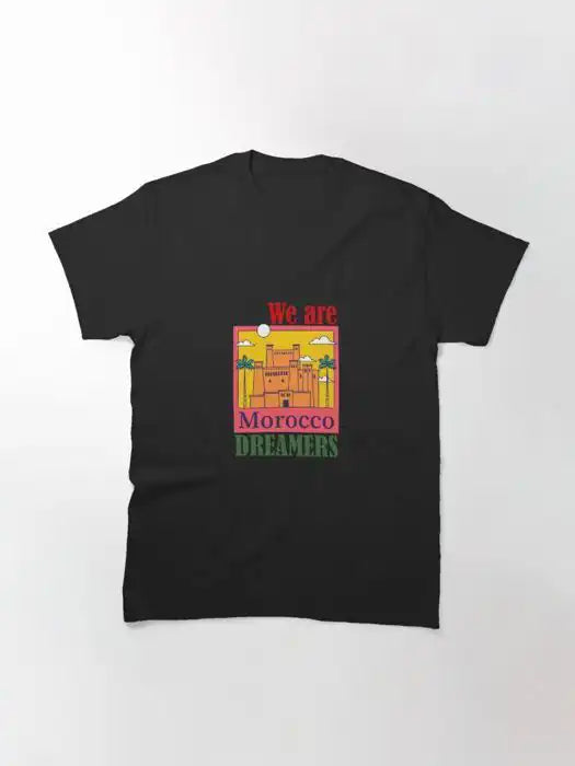 T-shirt We Are Dreamers - Morocco - Noir - Manches courtes - Col arrondi