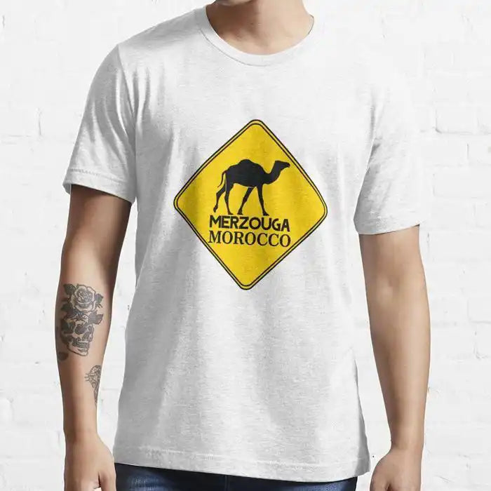 T-shirt Merzouga Morocco - Blanc - Coton - Manches courtes