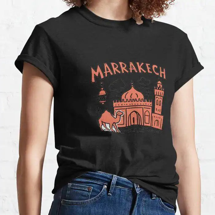 T-shirt - Marrakech médiévale - Manches courtes - Noir