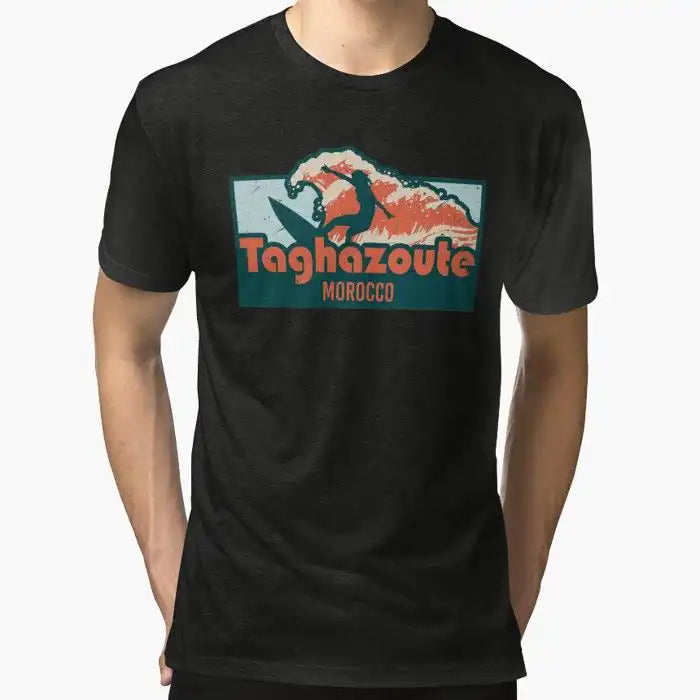 T-shirt Taghazout - Noir - Manches courtes